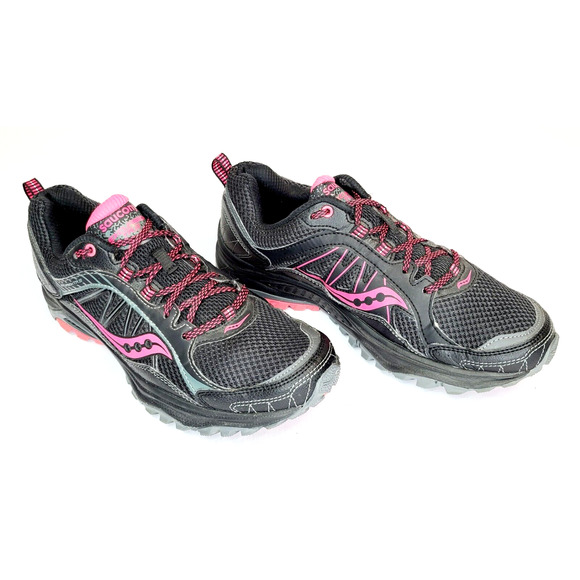 Saucony Excursion TR9 Women's Size 10 Black Pink Trail Running Shoes S15249-15 - Picture 2 of 9